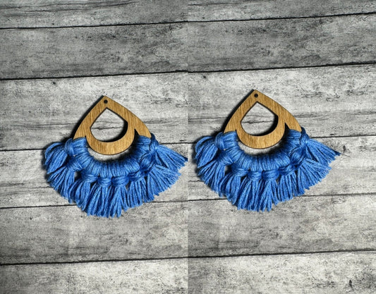 Double Teardrop Macrame Dangly