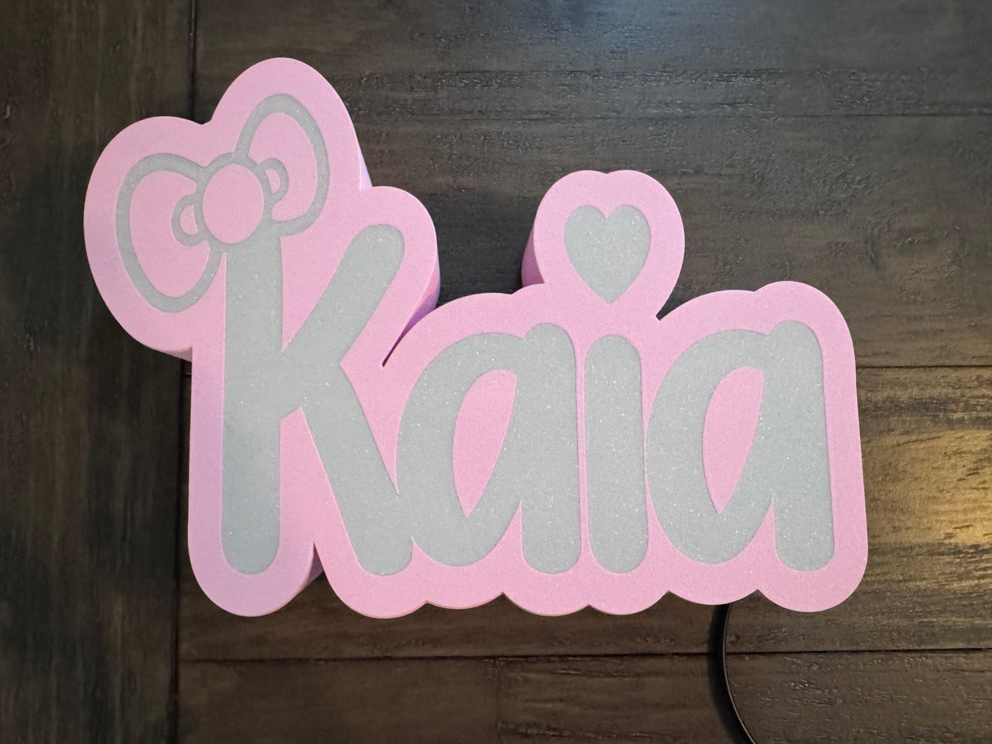 Name Light Box with Bow