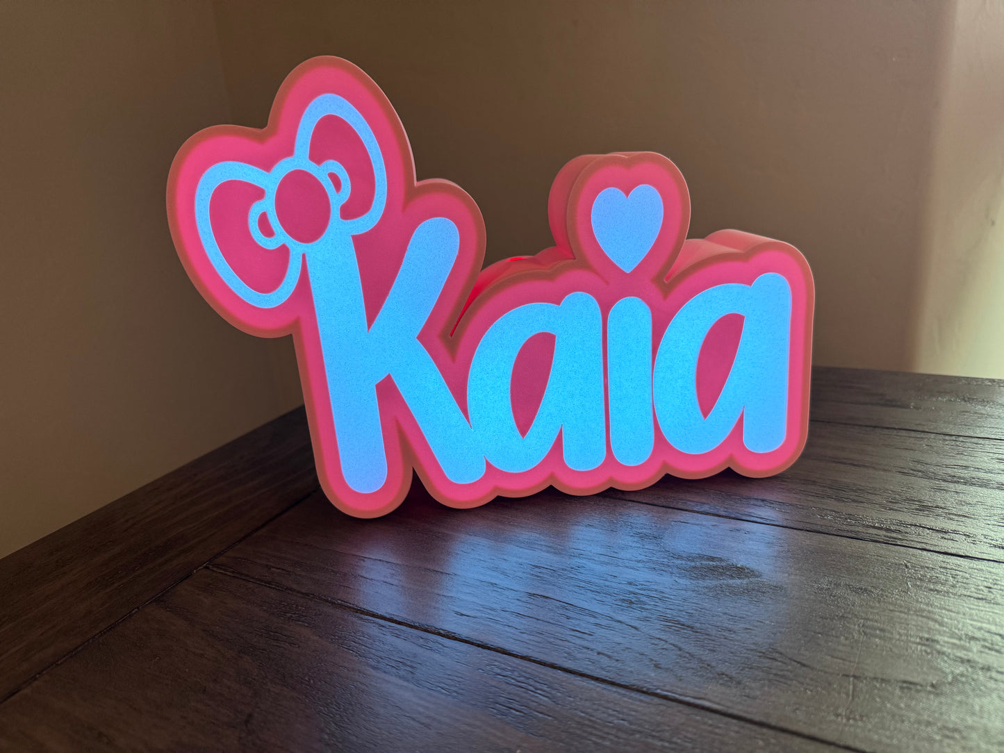 Name Light Box with Bow