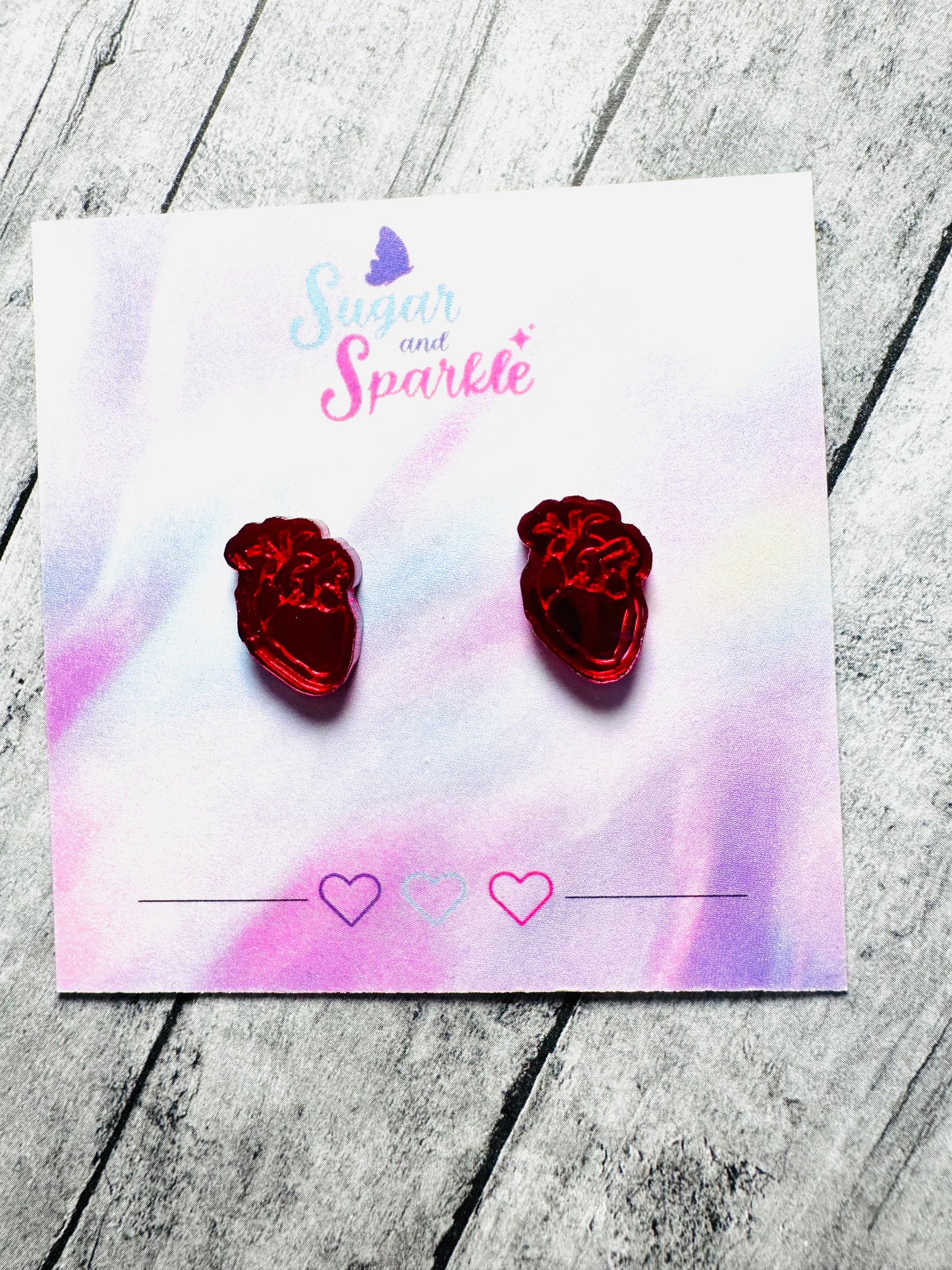CHD Mirror Heart Earrings