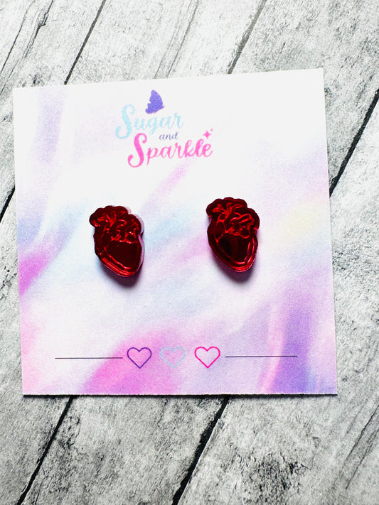 CHD Mirror Heart Earrings