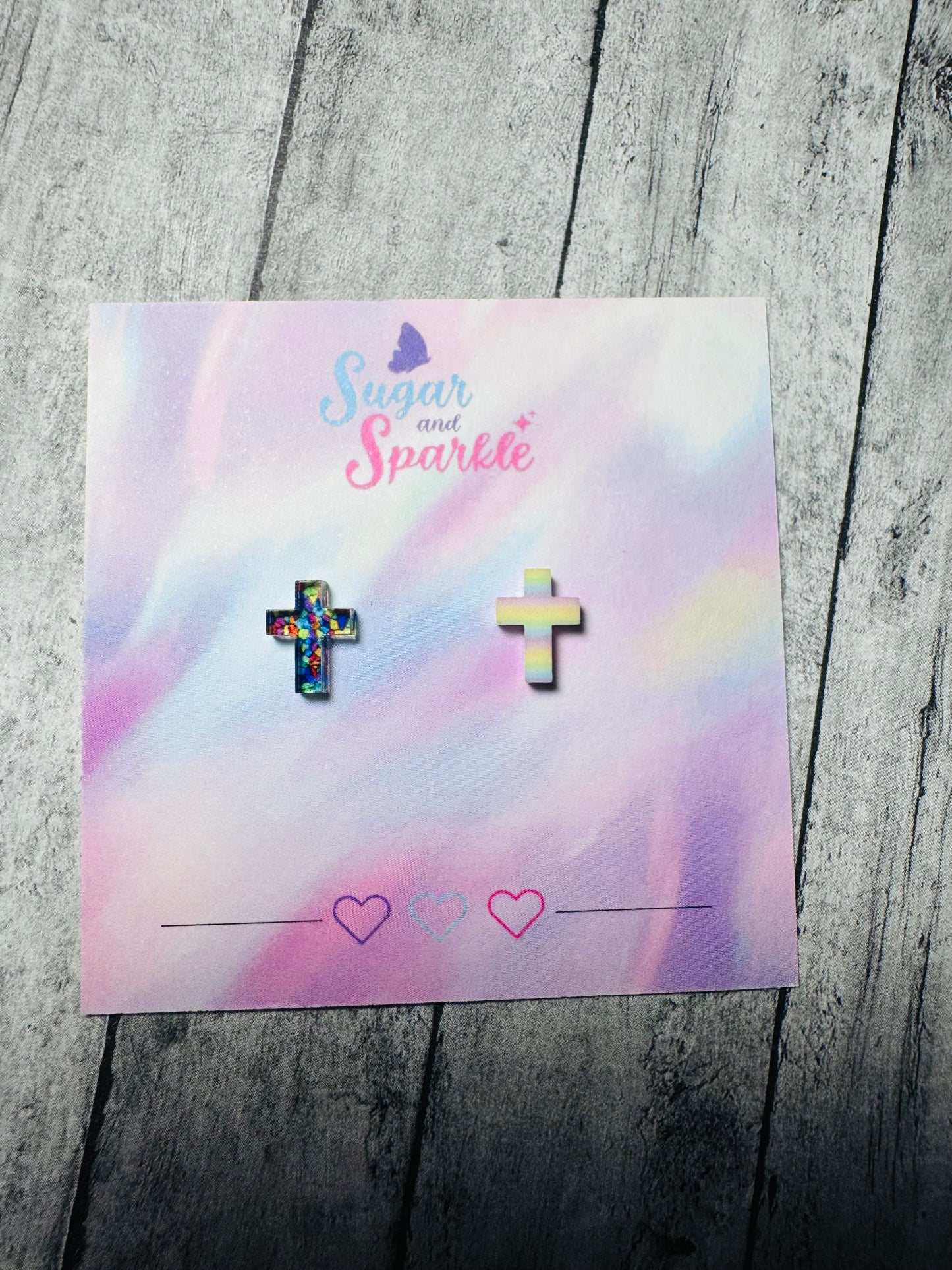 Stained Glass and Rainbow Cross