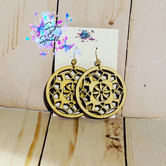 Wood Mandala Dangly