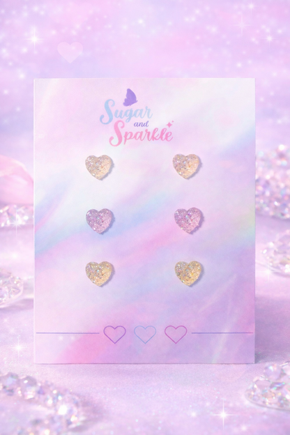 8mm Sparkle Hearts