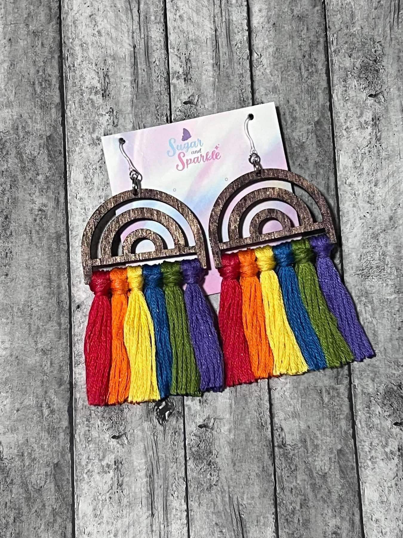 Rainbow Macrame Dangly