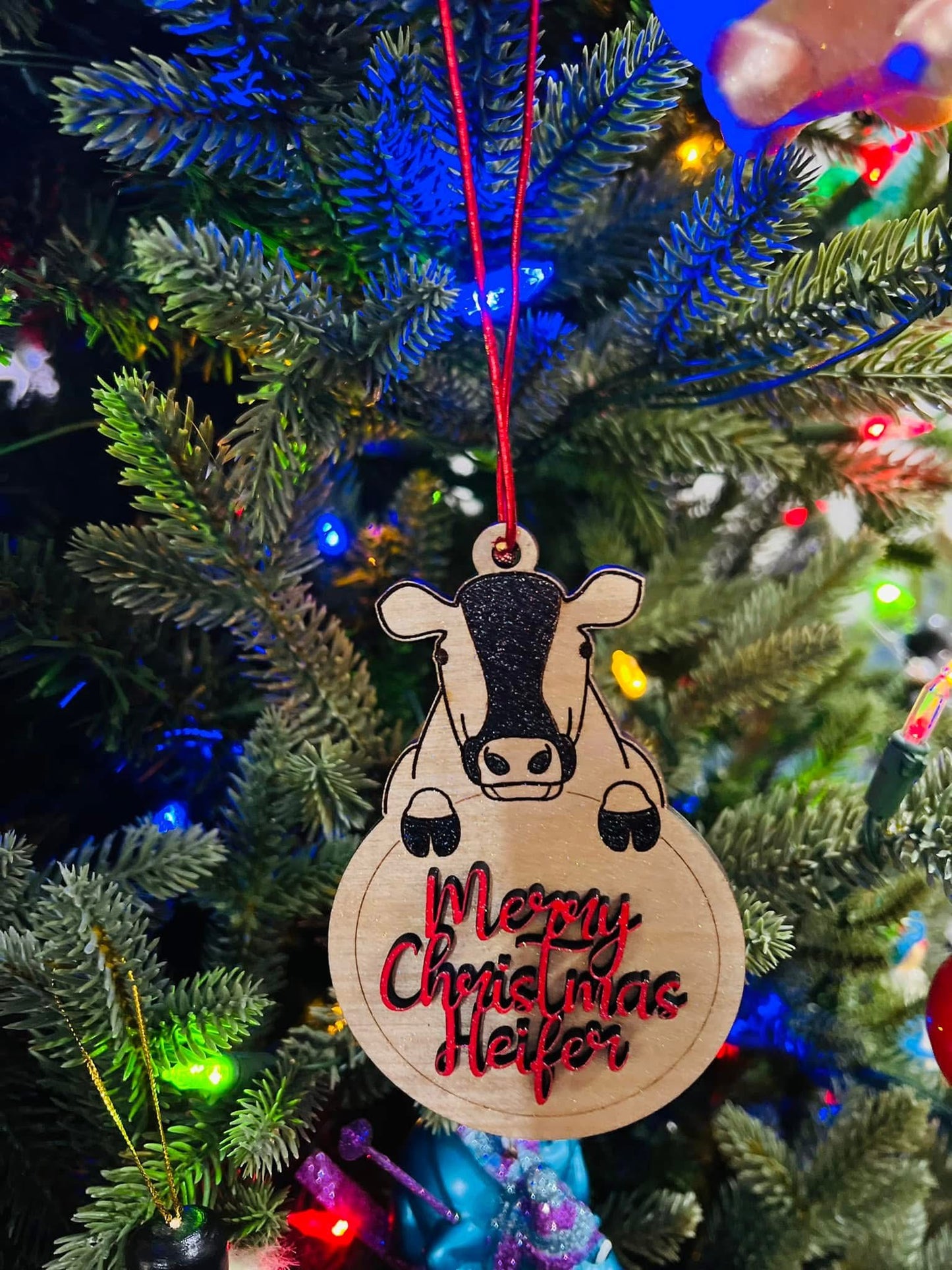 Merry Christmas Cow