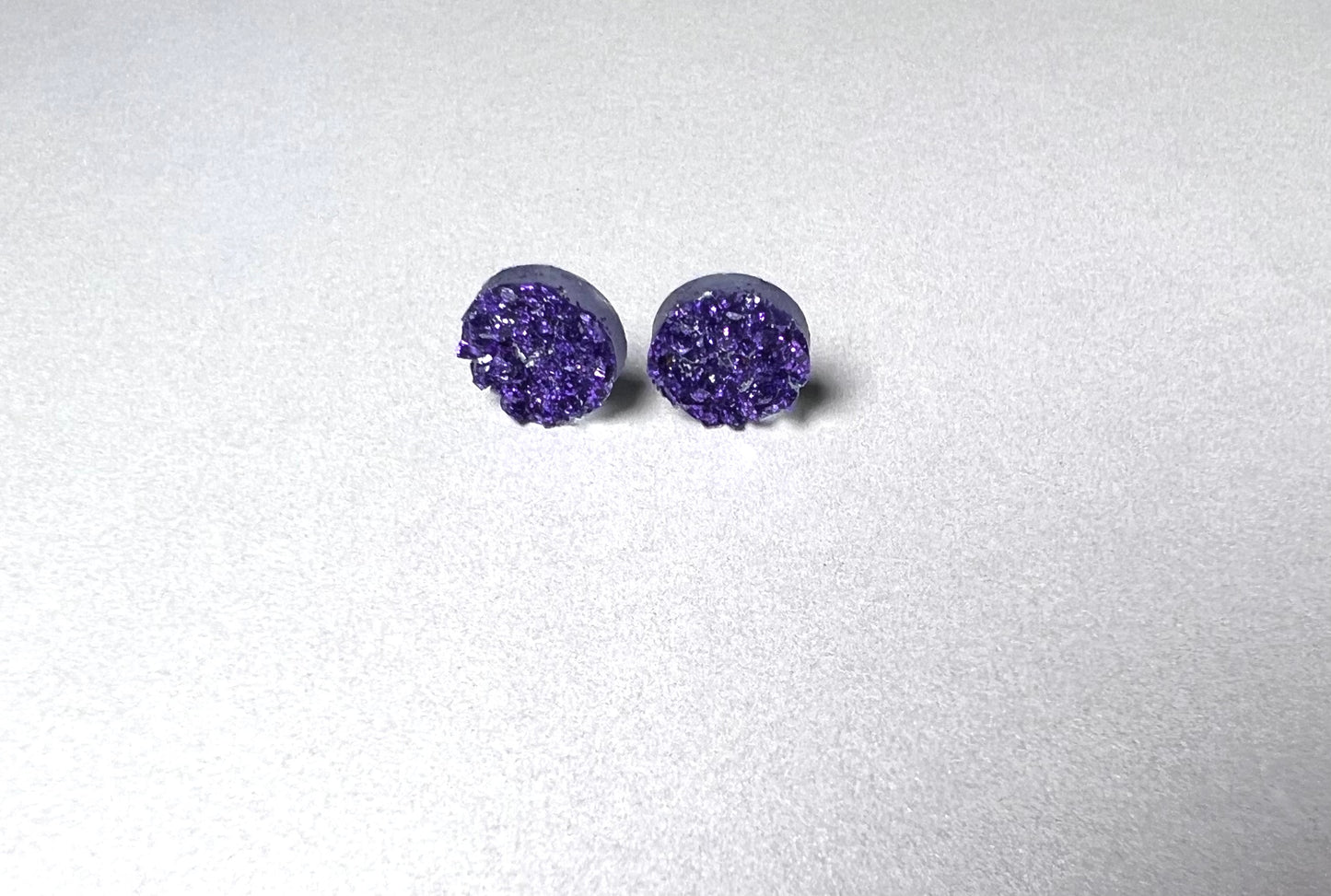 8mm Glitter Sparkle Earrings