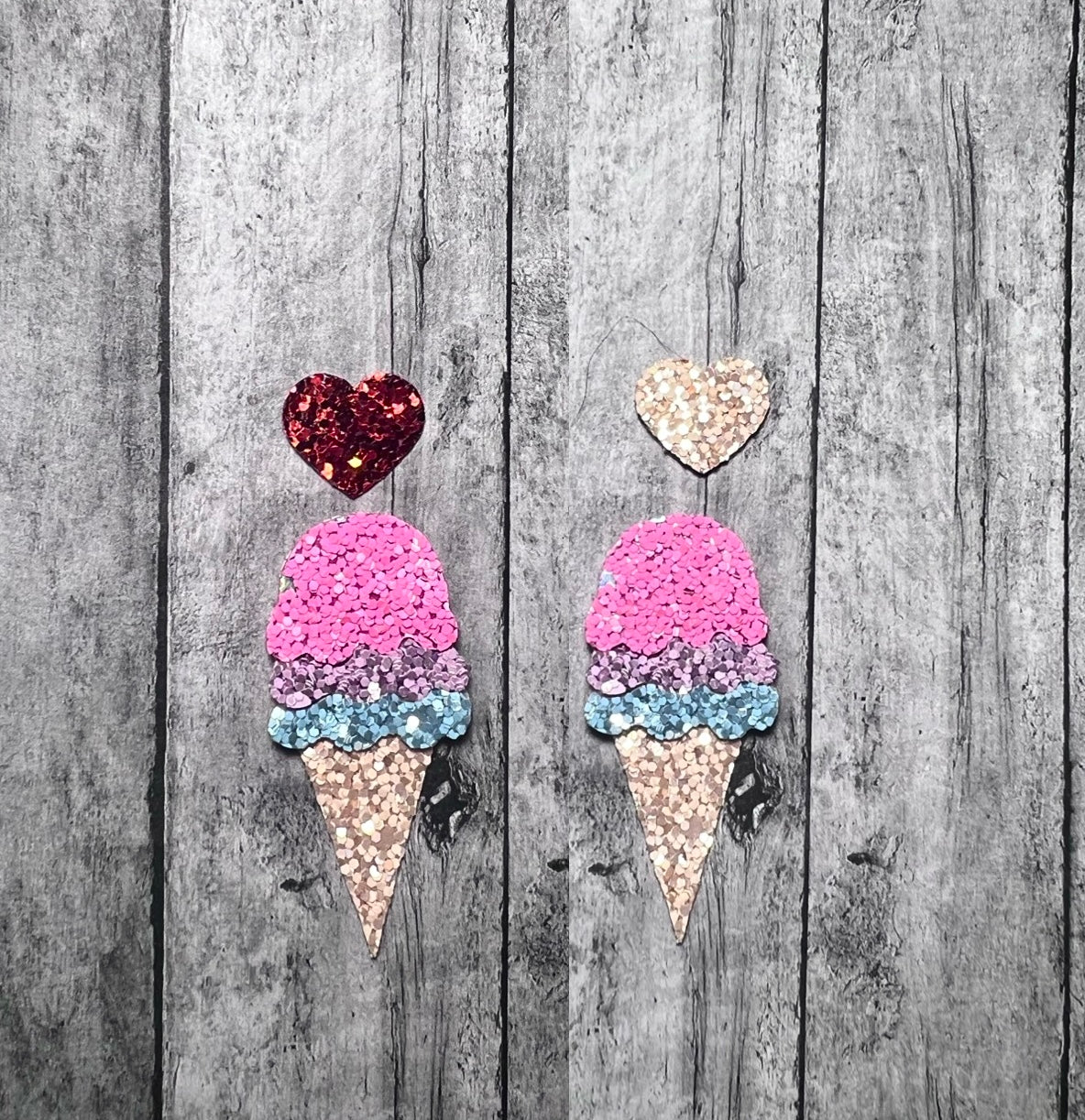 Ice Cream Leather Earrings