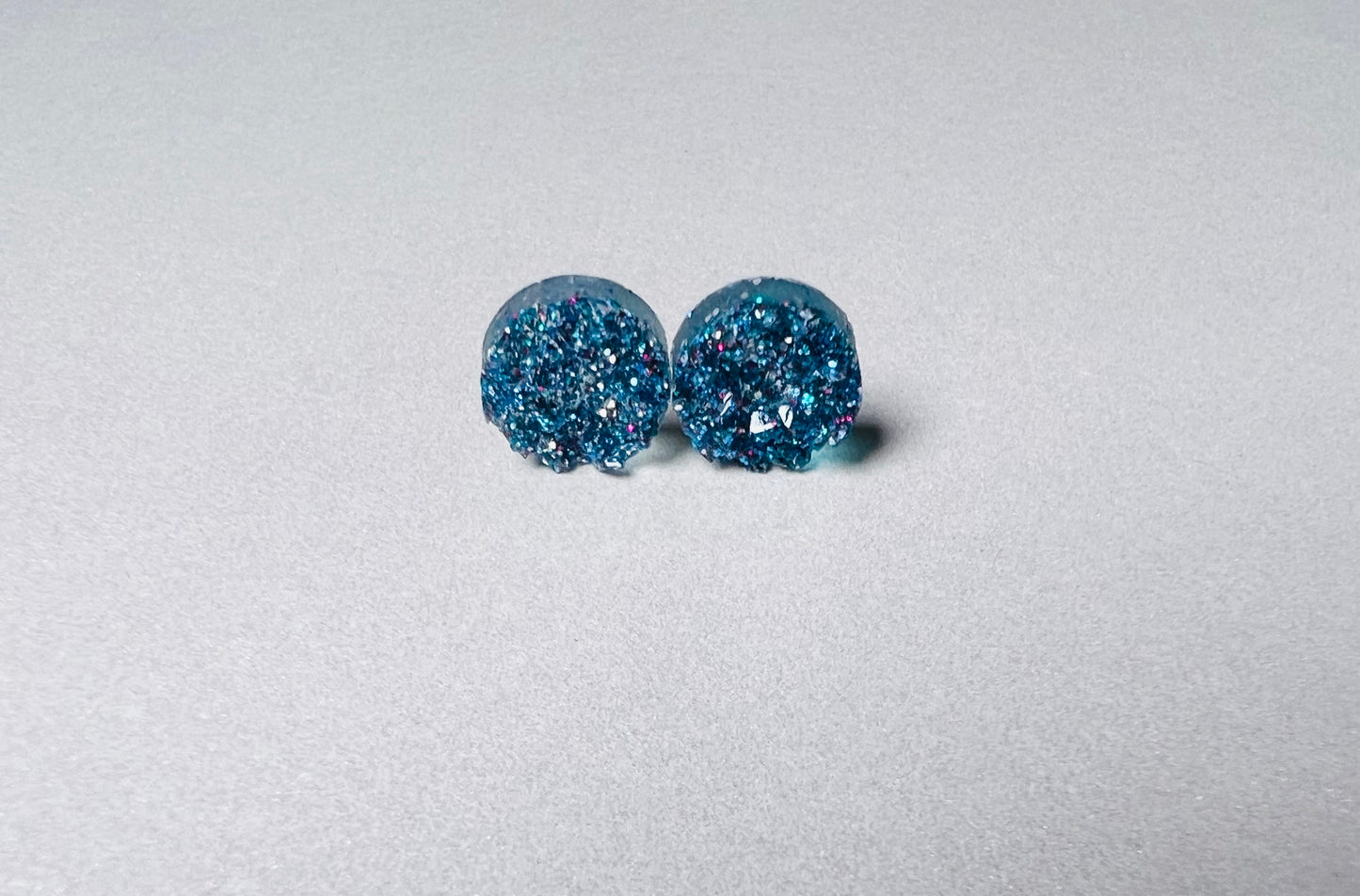 8mm Glitter Sparkle Earrings