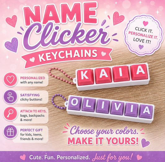 Personalized Name Fidget Clickers