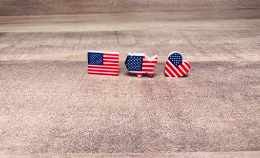 Acrylic Flag Earrings