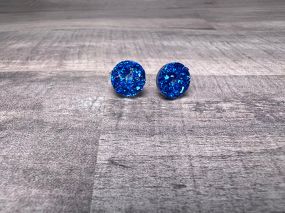 10mm Glitter Sparkle Earrings