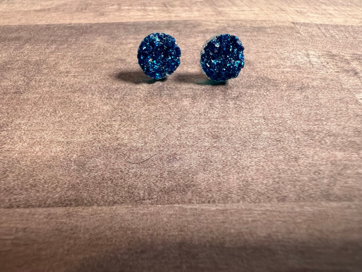 8mm Glitter Sparkle Earrings