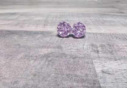 10mm Glitter Sparkle Earrings