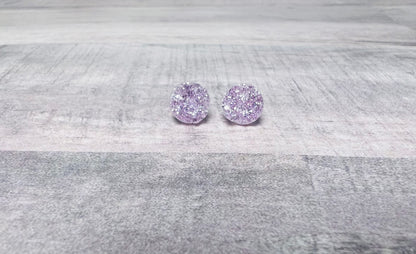 8mm Glitter Sparkle Earrings