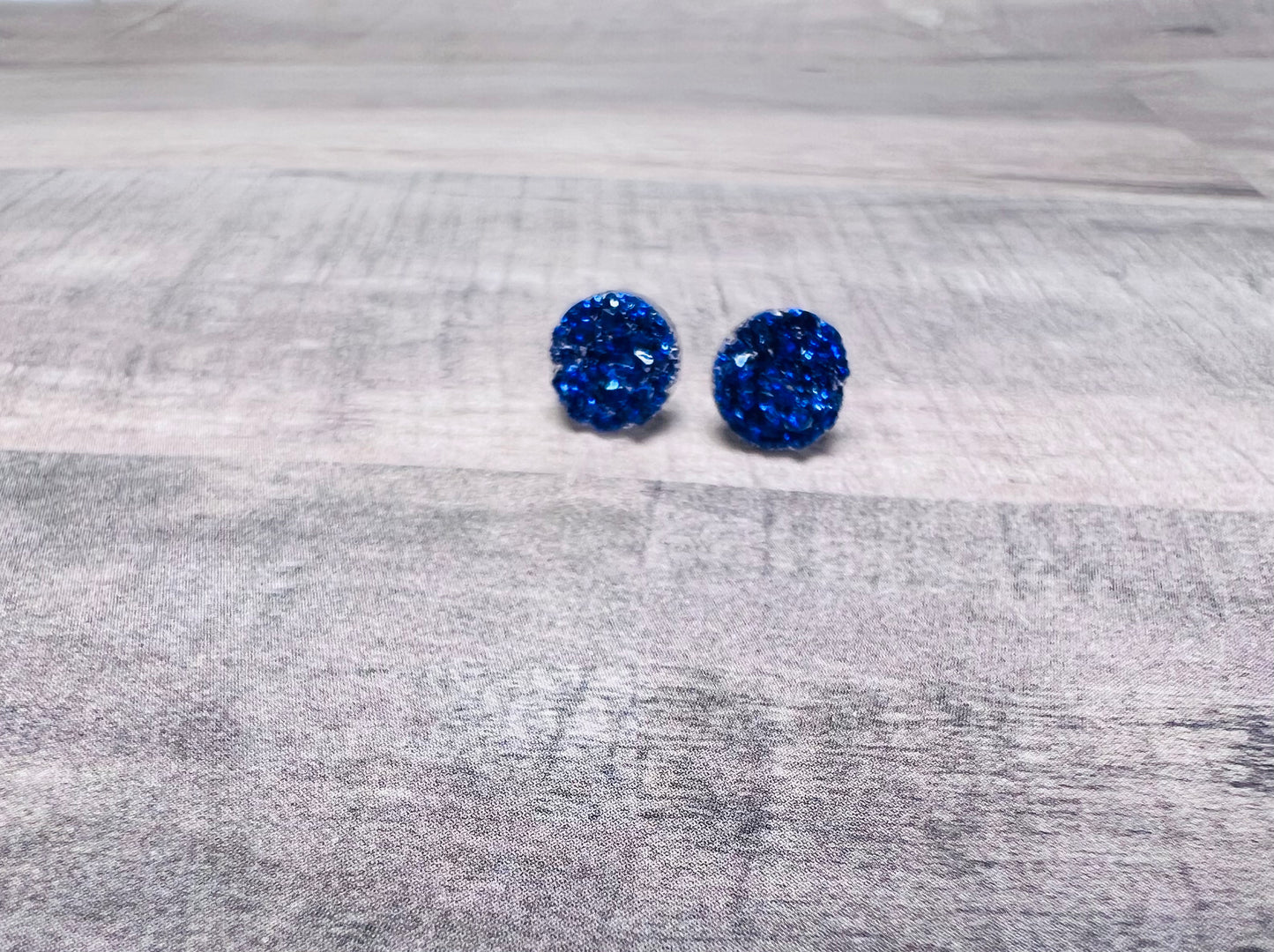 8mm Glitter Sparkle Earrings