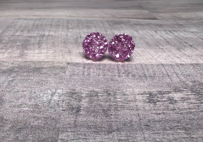 10mm Glitter Sparkle Earrings