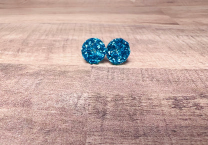 10mm Glitter Sparkle Earrings