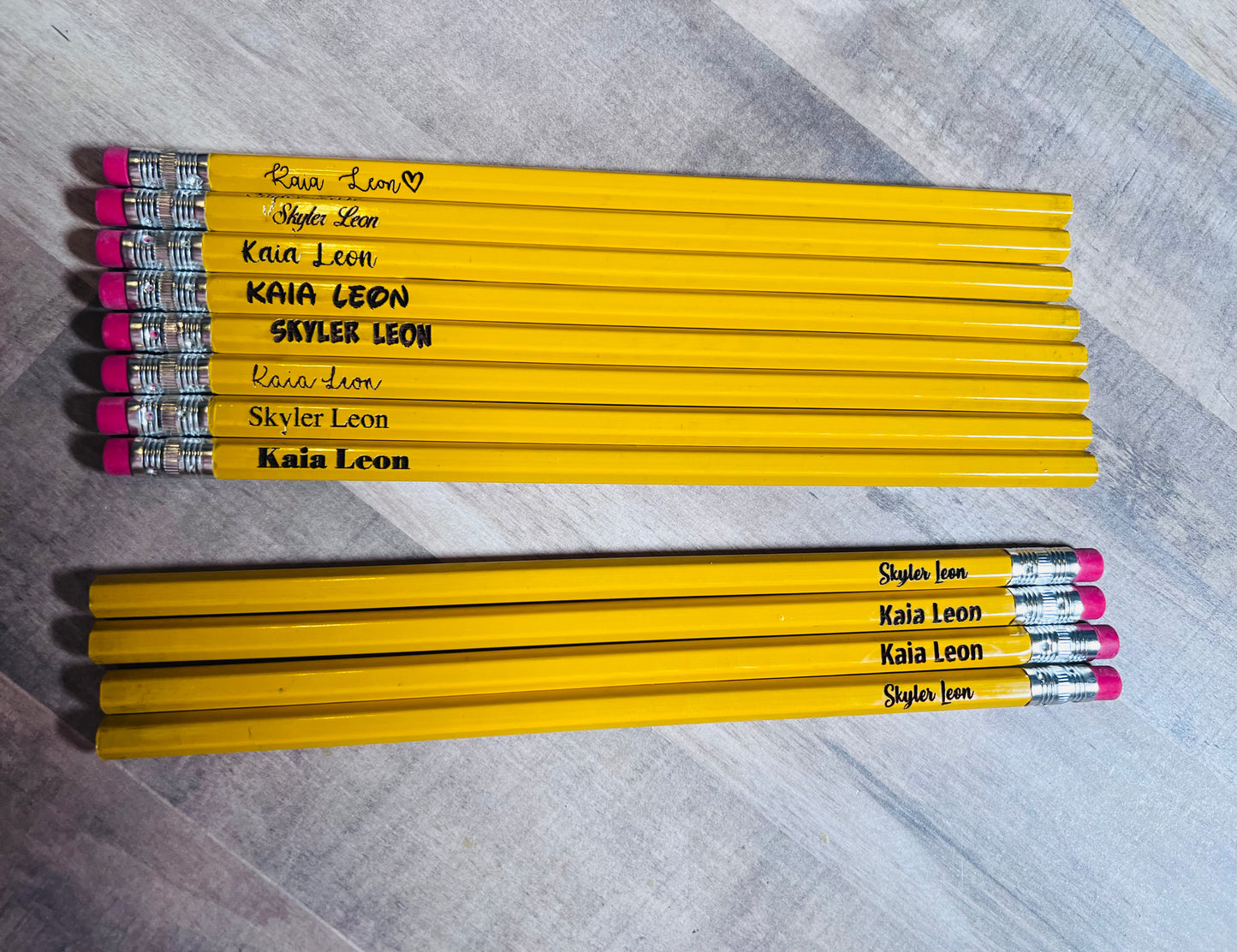 Rainbow Pastel Personalized Custom Pencils