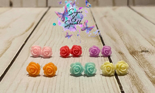 Rose Earring 8mm