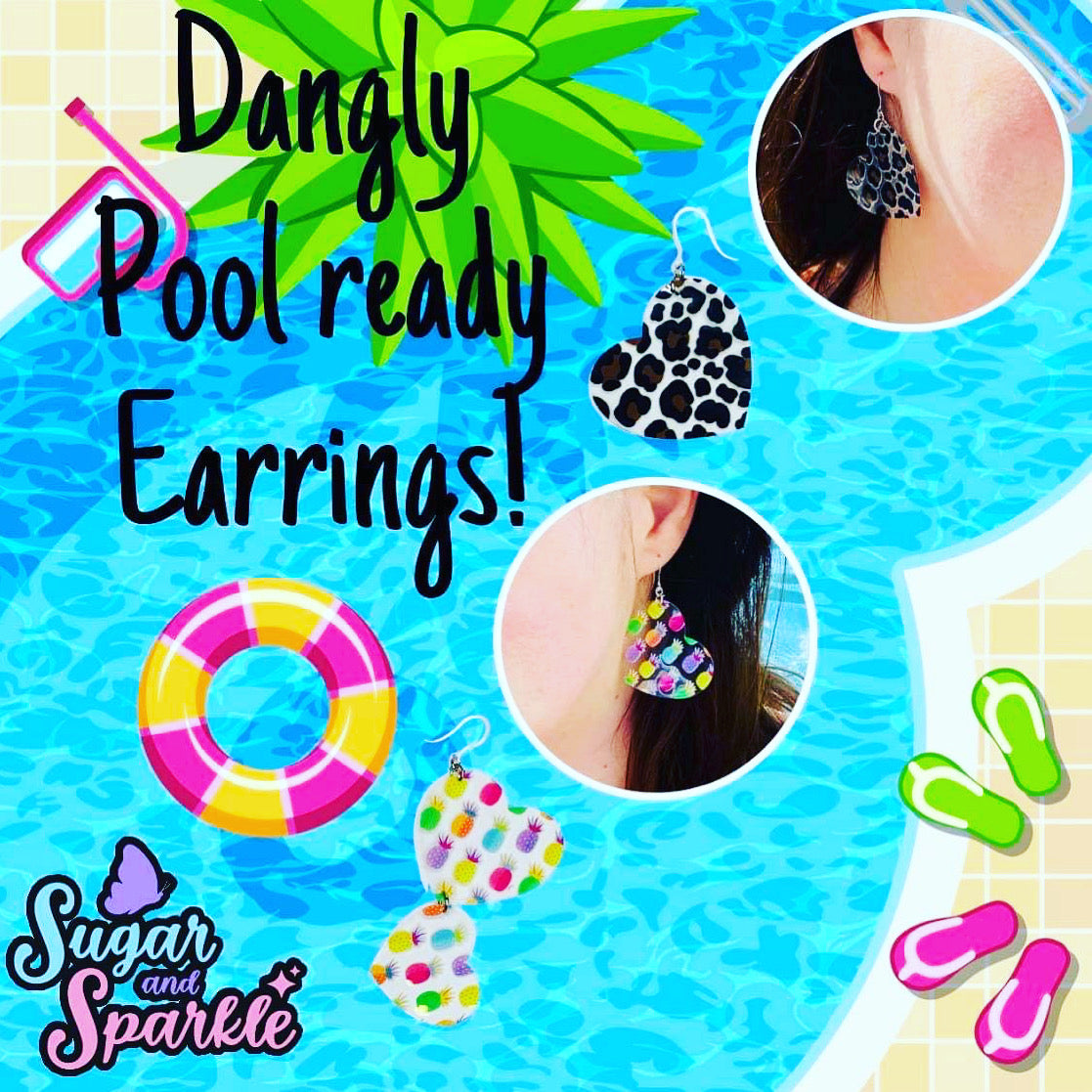 Dangly Pool  Earrings