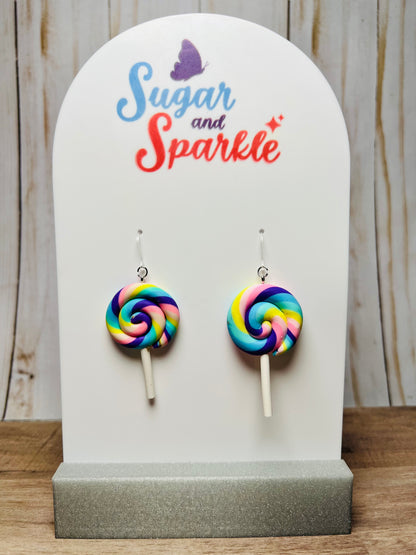 Rainbow Swirl Lollipop