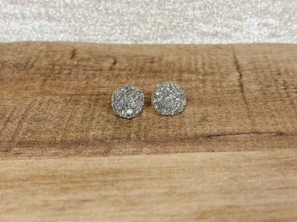 8mm Glitter Sparkle Earrings