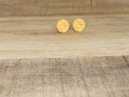 8mm Matte Sparkle Earrings