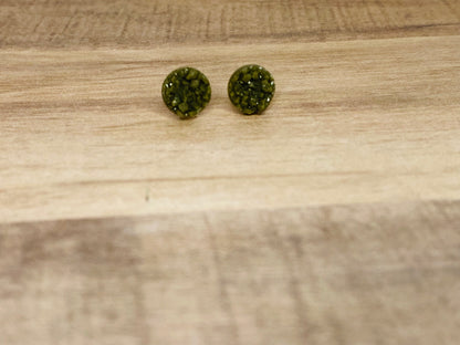 10mm Matte Sparkle Earrings