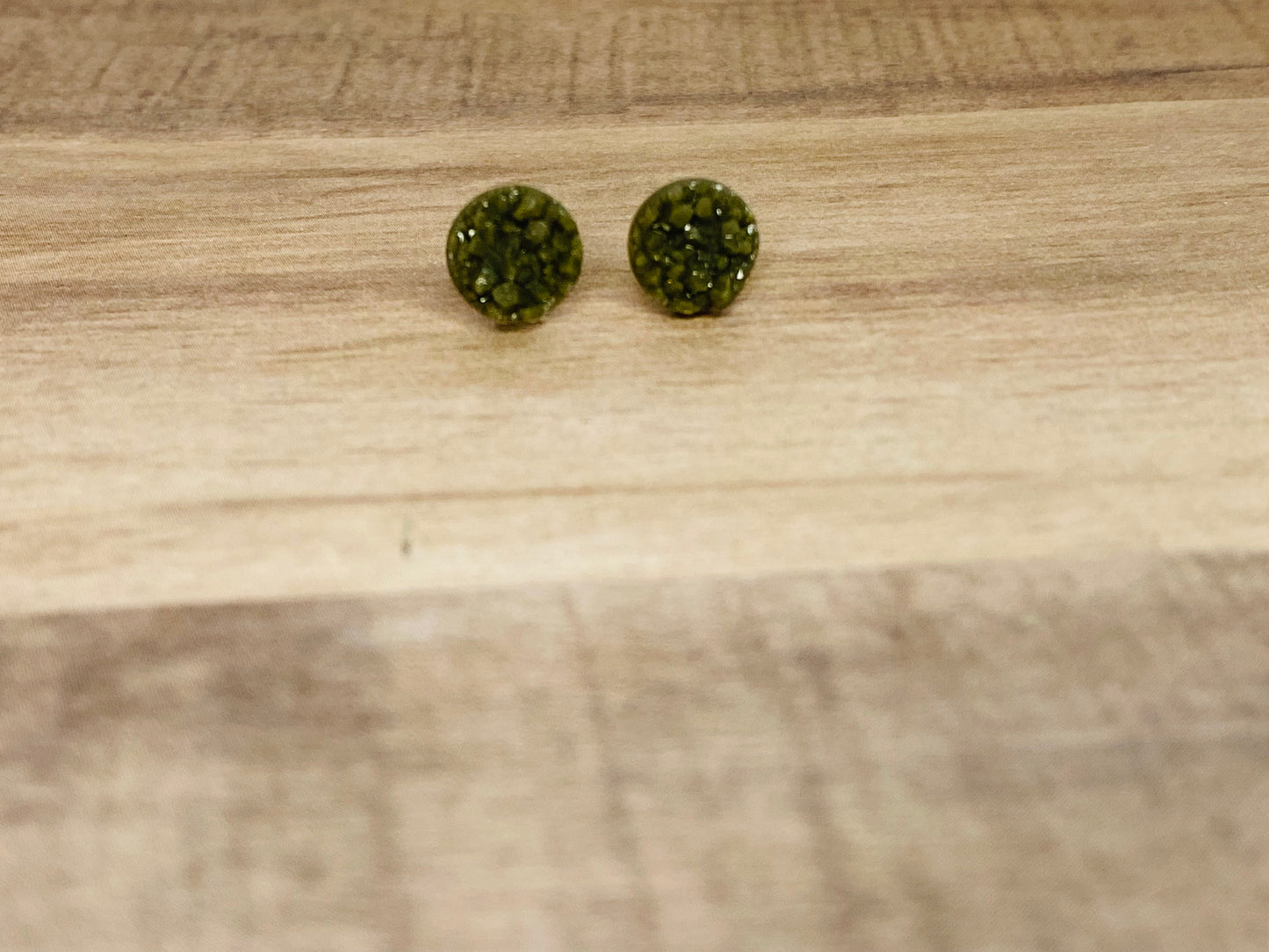 8mm Matte Sparkle Earrings