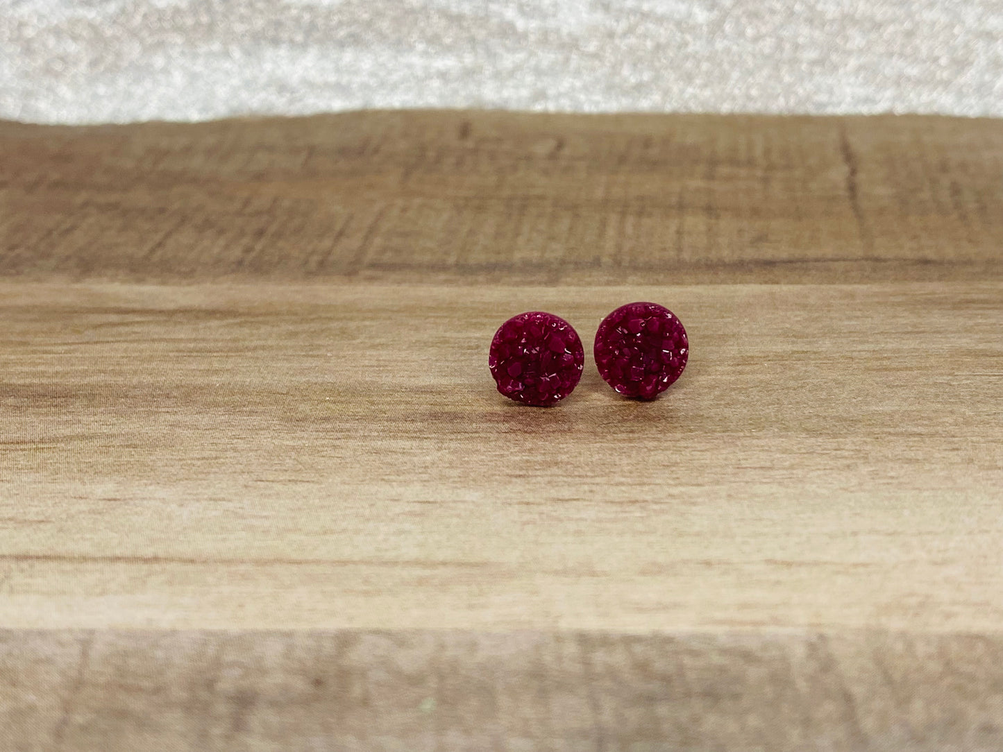 10mm Matte Sparkle Earrings