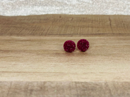 10mm Matte Sparkle Earrings