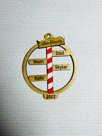 Family Pole  Ornament