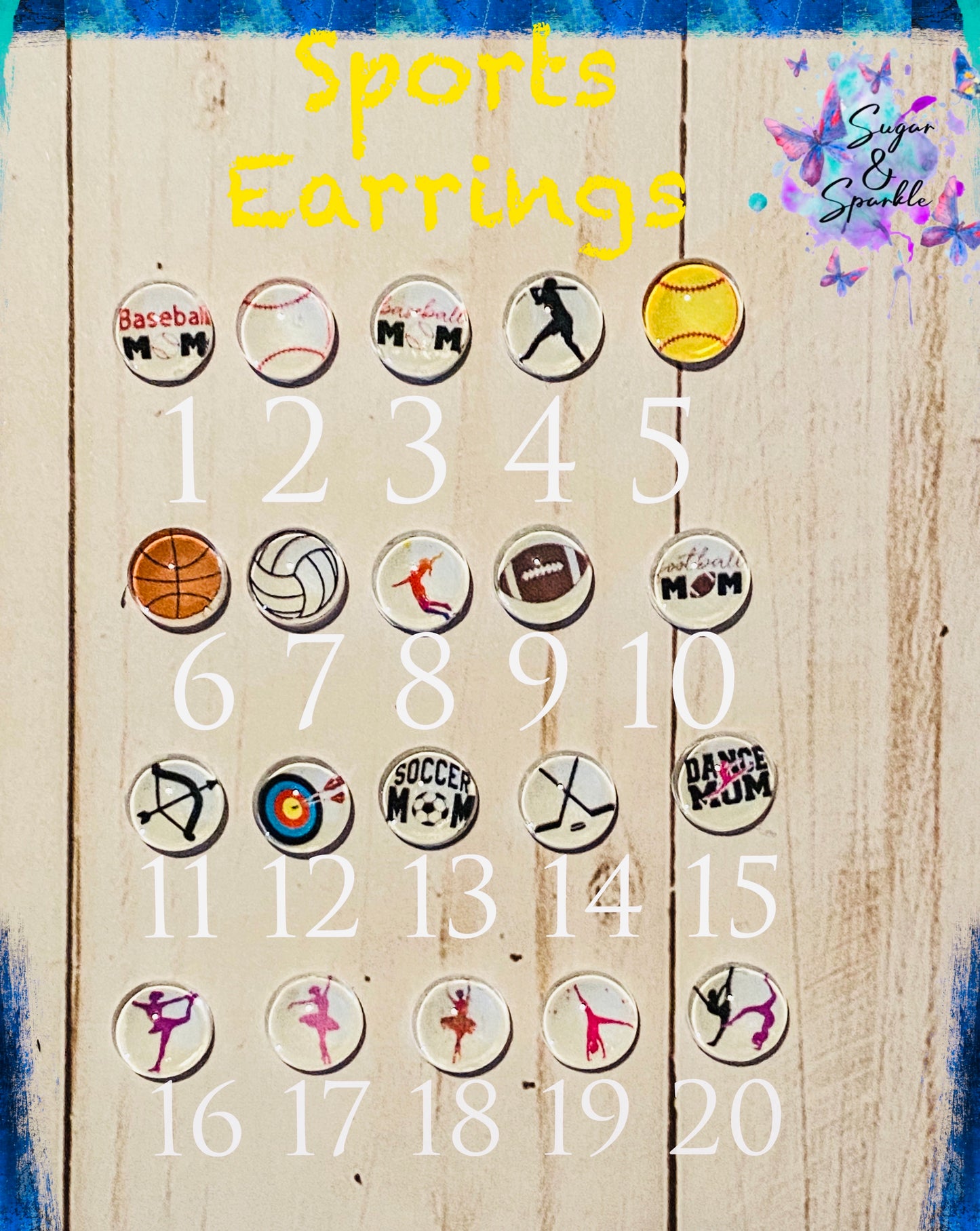 Sports Earrings Bubble