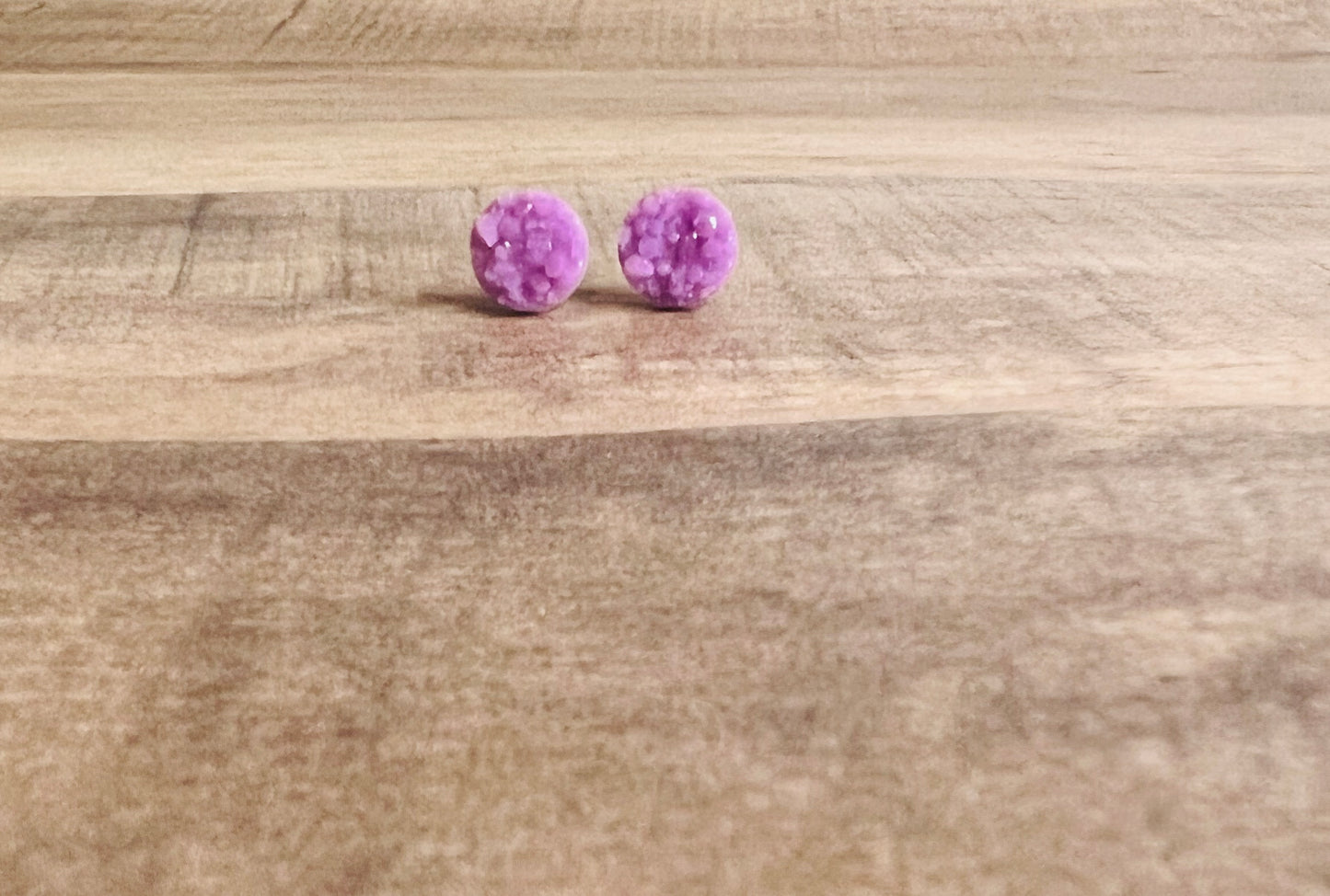 8mm Matte Sparkle Earrings