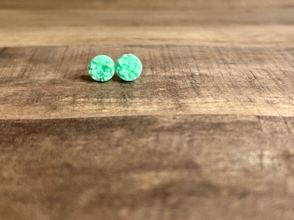 8mm Matte Sparkle Earrings