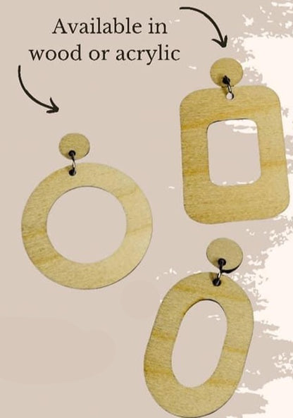 Acrylic Shape Dangly Earrings