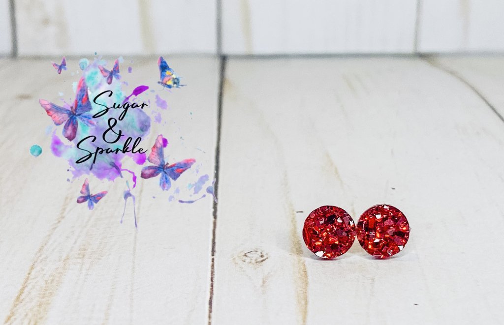 10mm Crystal Sparkle Earrings