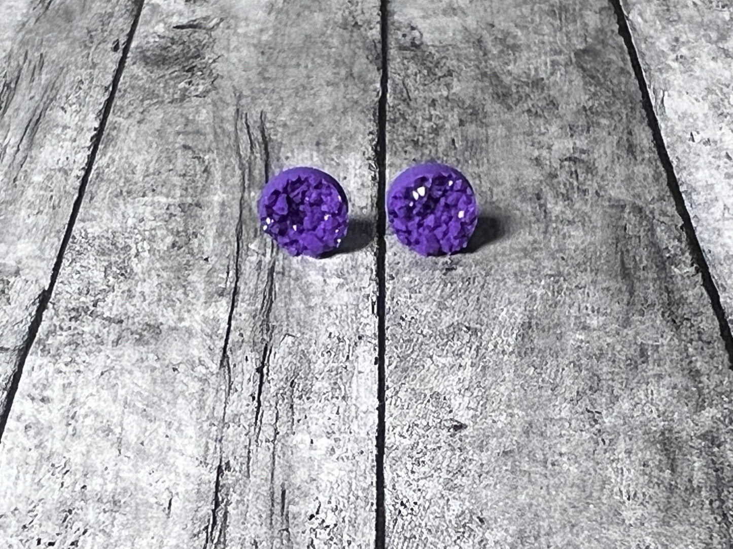 8mm Matte Sparkle Earrings