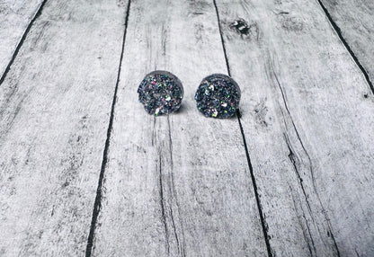 10mm Glitter Sparkle Earrings