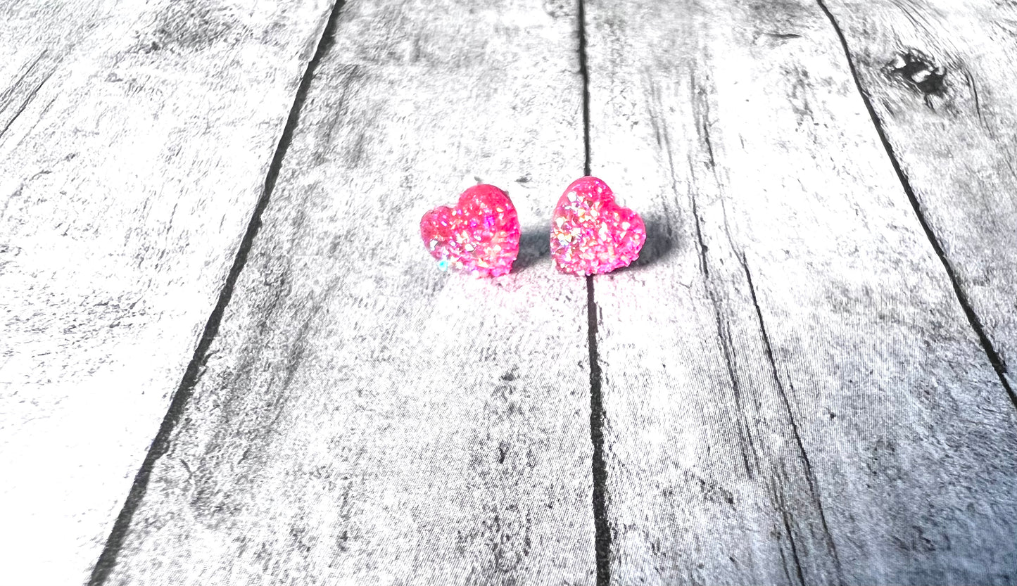 8mm Sparkle Hearts