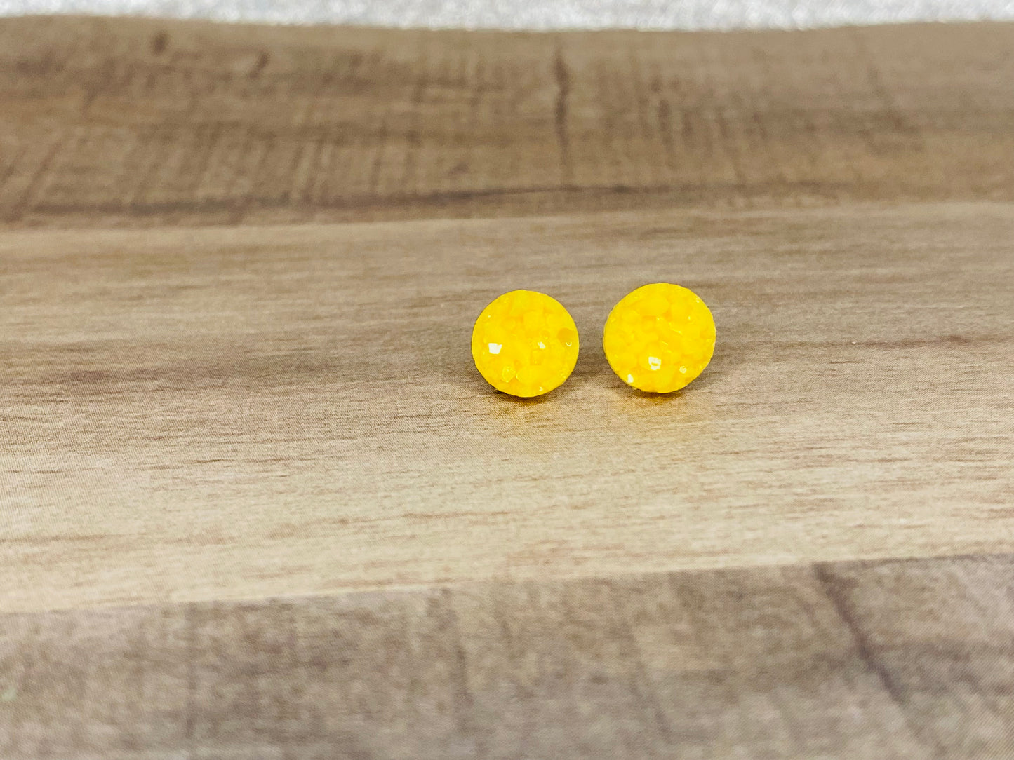 10mm Matte Sparkle Earrings