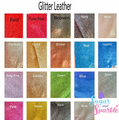 Green Meanie or Christmas tree Glitter  Leather