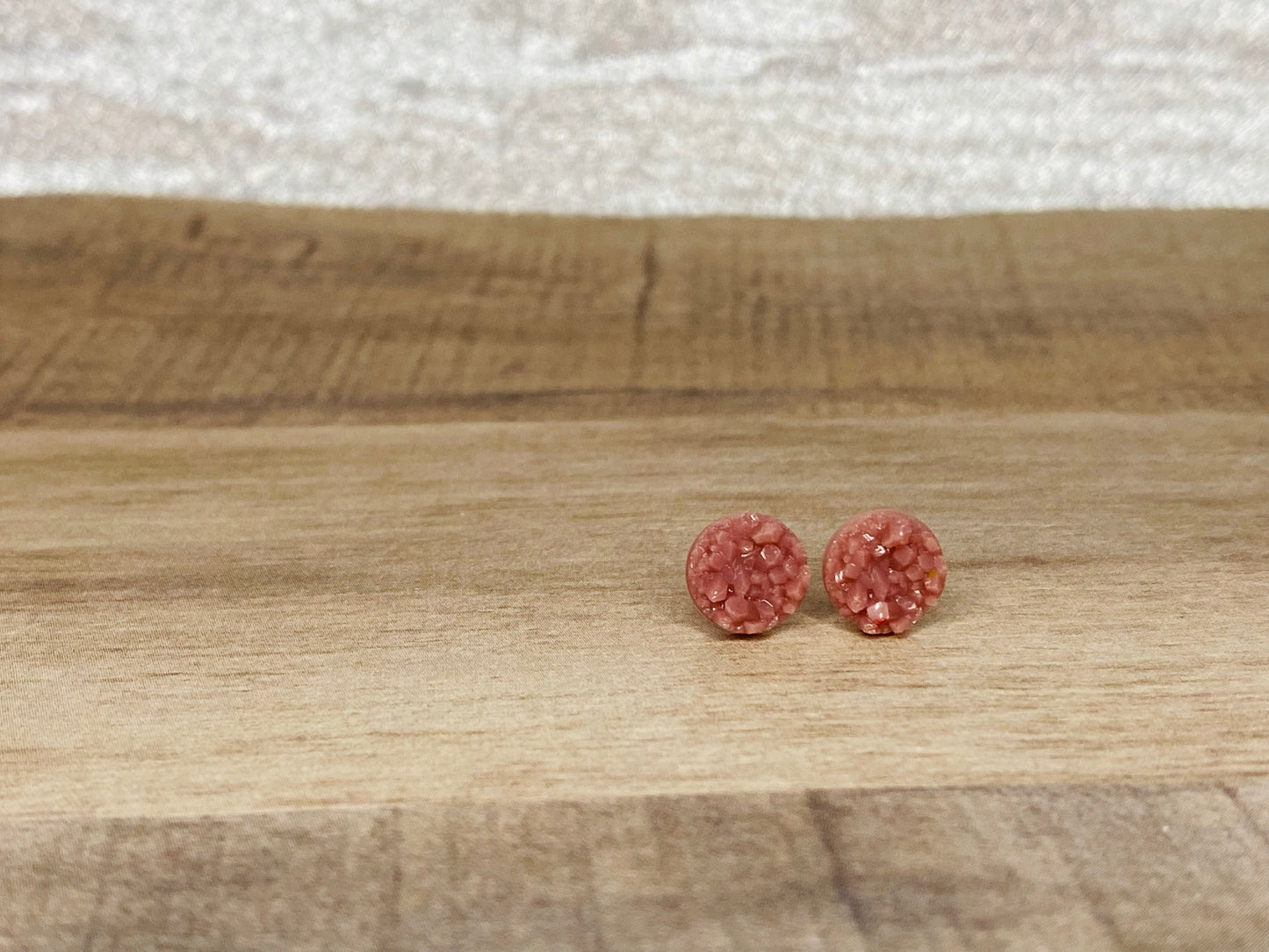 8mm Matte Sparkle Earrings