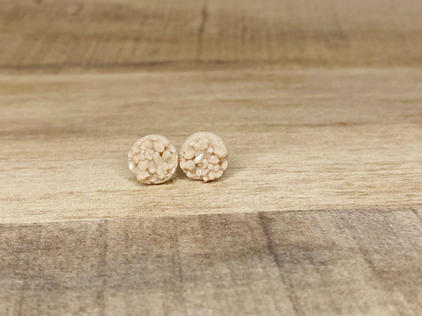 10mm Matte Sparkle Earrings