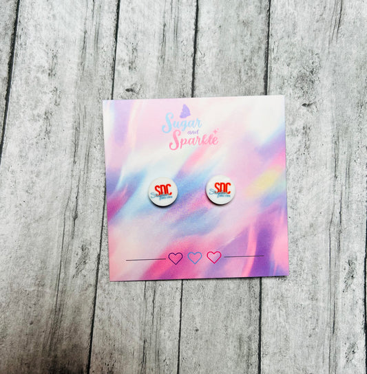 Custom printed acrylic earrings